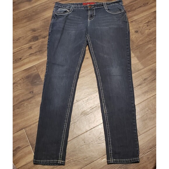 Bongo Dark Washed Junior Women's Straight Leg Sz 15 - Picture 2 of 7